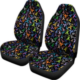 All Cancer Awareness Pattern Print Universal Fit Car Seat Covers 102422