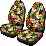 Aloha Hibiscus Pineapple Pattern Print Universal Fit Car Seat Covers 102422