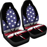 American Cannabis Leaf Flag Print Universal Fit Car Seat Covers 102422