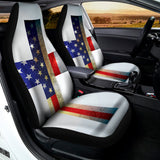 American Christian Cross Flag Print Universal Fit Car Seat Covers 102422