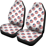 American Circle Flag Pattern Print Universal Fit Car Seat Covers 102422