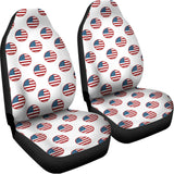 American Circle Flag Pattern Print Universal Fit Car Seat Covers 102422