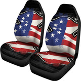 American Firefighter Emblem Print Universal Fit Car Seat Covers 102422