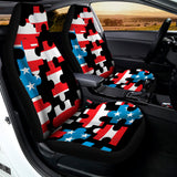 American Flag Jigsaw Puzzle Print Universal Fit Car Seat Covers 102422