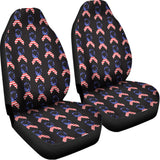 American Flag Ribbon Pattern Print Universal Fit Car Seat Covers 102422