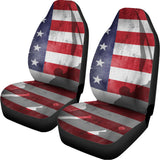 American Flag War Memorial Print Universal Fit Car Seat Covers 102422