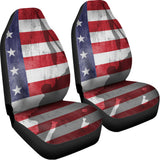 American Flag War Memorial Print Universal Fit Car Seat Covers 102422
