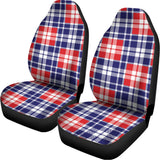 American Independence Day Plaid Print Universal Fit Car Seat Covers 102422