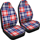American Independence Day Plaid Print Universal Fit Car Seat Covers 102422