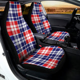 American Independence Day Plaid Print Universal Fit Car Seat Covers 102422