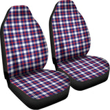 American Patriotic Plaid Print Universal Fit Car Seat Covers 102422