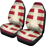 American Peace Flag Print Universal Fit Car Seat Covers 102422