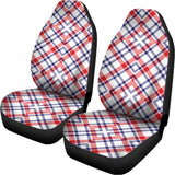 American Plaid Pattern Print Universal Fit Car Seat Covers 102422