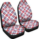 American Plaid Pattern Print Universal Fit Car Seat Covers 102422
