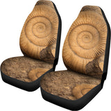 Ammonite Shell Fossil Print Universal Fit Car Seat Covers 102422