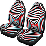 Anaglyph Optical Illusion Print Universal Fit Car Seat Covers 102422