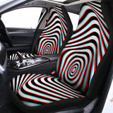 Anaglyph Optical Illusion Print Universal Fit Car Seat Covers 102422