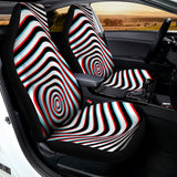 Anaglyph Optical Illusion Print Universal Fit Car Seat Covers 102422
