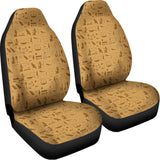 Ancient Egyptian Hieroglyphs Print Universal Fit Car Seat Covers 102422