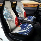 Ancient Great Japanese Wave Print Universal Fit Car Seat Covers 102422