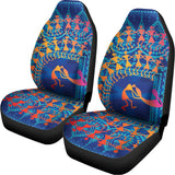 Ancient Indian Warli Tribal Print Universal Fit Car Seat Covers 102422