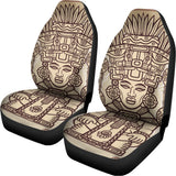 Ancient Mayan Statue Print Universal Fit Car Seat Covers 102422