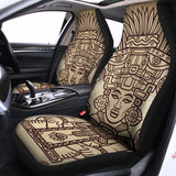 Ancient Mayan Statue Print Universal Fit Car Seat Covers 102422