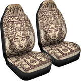 Ancient Mayan Statue Print Universal Fit Car Seat Covers 102422