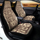 Ancient Mayan Statue Print Universal Fit Car Seat Covers 102422