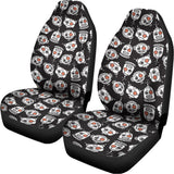 Angry Robot Pattern Print Universal Fit Car Seat Covers 102422