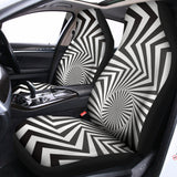 Angular Swirl Motion Illusion Print Universal Fit Car Seat Covers 102422