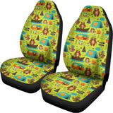 Animal Camping Pattern Print Universal Fit Car Seat Covers 102422