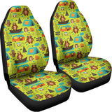 Animal Camping Pattern Print Universal Fit Car Seat Covers 102422