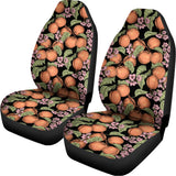 Apricot And Flower Pattern Print Universal Fit Car Seat Covers 102422