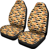 Apricot Fruit Striped Pattern Print Universal Fit Car Seat Covers 102422