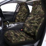 Army Camouflage Knitted Pattern Print Universal Fit Car Seat Covers 102422