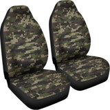 Army Camouflage Knitted Pattern Print Universal Fit Car Seat Covers 102422