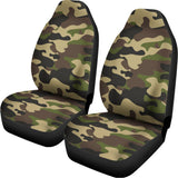 Army Green Camouflage Print Universal Fit Car Seat Covers 102422