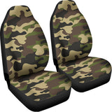 Army Green Camouflage Print Universal Fit Car Seat Covers 102422