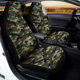 Army Green Digital Camo Pattern Print Universal Fit Car Seat Covers 102422