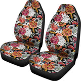Asian Chrysanthemum Pattern Print Universal Fit Car Seat Covers 102422
