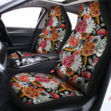 Asian Chrysanthemum Pattern Print Universal Fit Car Seat Covers 102422