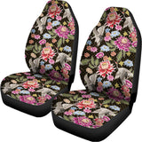 Asian Crane Bird Pattern Print Universal Fit Car Seat Covers 102422