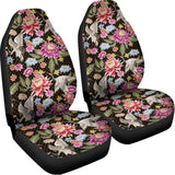 Asian Crane Bird Pattern Print Universal Fit Car Seat Covers 102422