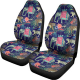 Asian Elephant And Tiger Print Universal Fit Car Seat Covers 102422