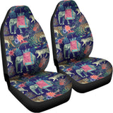 Asian Elephant And Tiger Print Universal Fit Car Seat Covers 102422
