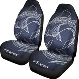 Astrology Pisces Sign Print Universal Fit Car Seat Covers 102422