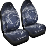 Astrology Pisces Sign Print Universal Fit Car Seat Covers 102422