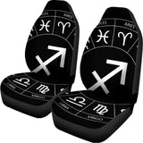 Astrology Sagittarius Sign Print Universal Fit Car Seat Covers 102422