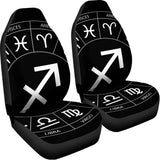 Astrology Sagittarius Sign Print Universal Fit Car Seat Covers 102422